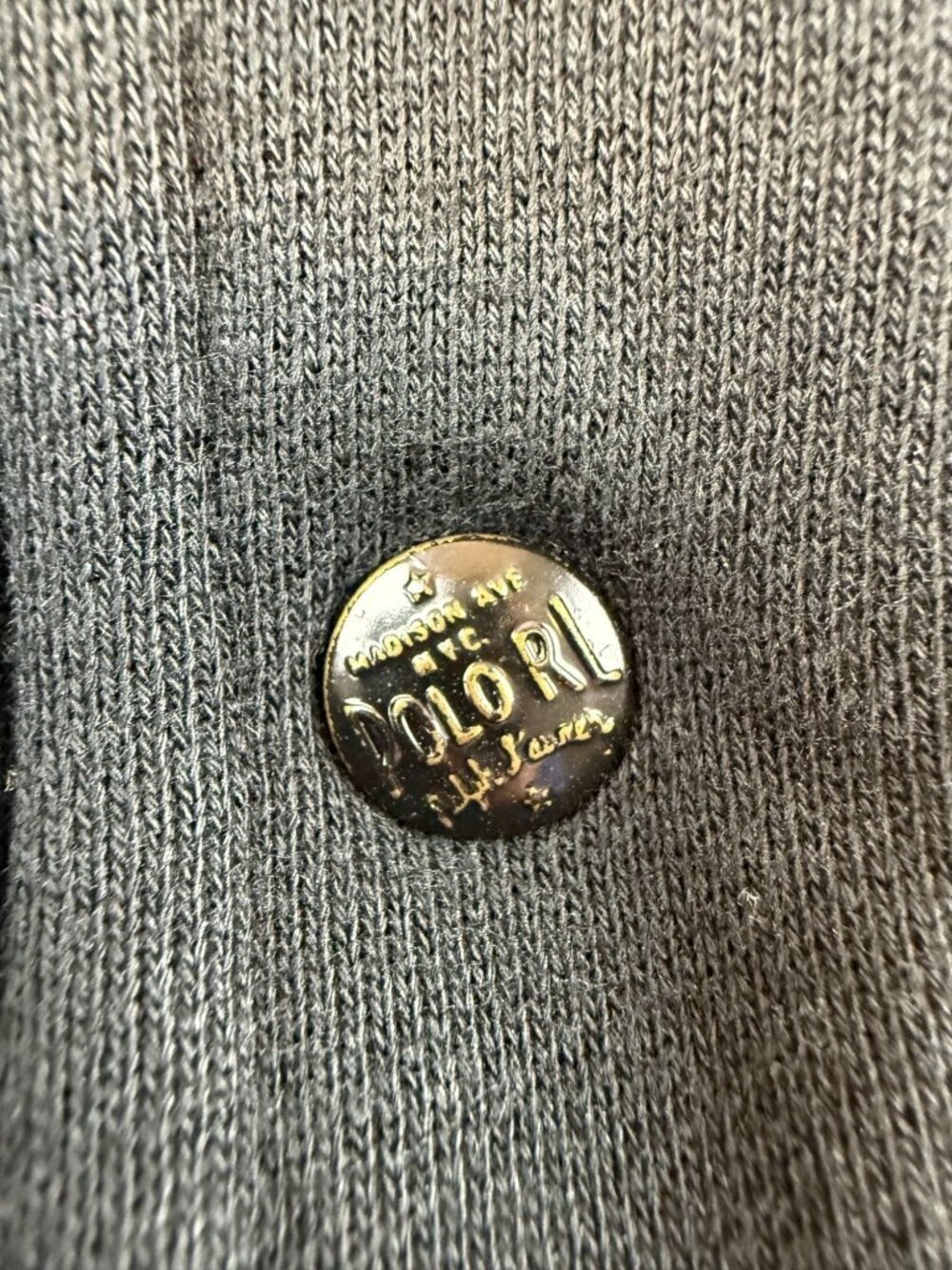 Polo Ralph Lauren Men's Black Varsity Jacket M Button Patch - Picture 6 of 9